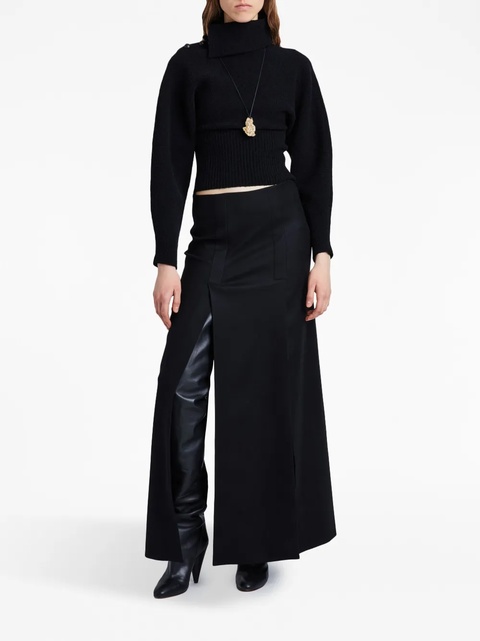 Proenza Schouler felted slit maxi skirt - Black - zdjęcie produktu nr 1