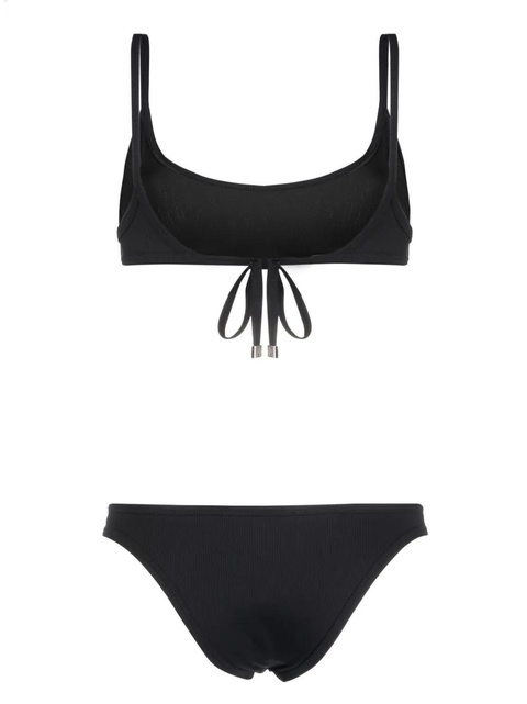 The Attico fine-ribbed bikini set - Black - zdjęcie produktu nr 1