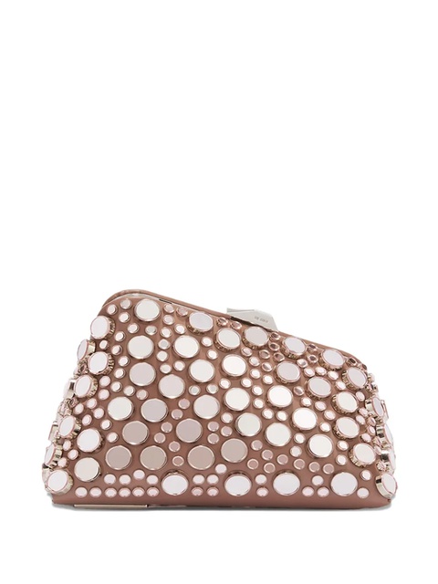 The Attico mirror-embellished clutch bag - Brown - zdjęcie produktu nr 2