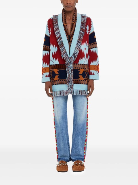 Alanui Icon Jacquard cardigan - Blue - zdjęcie produktu nr 2