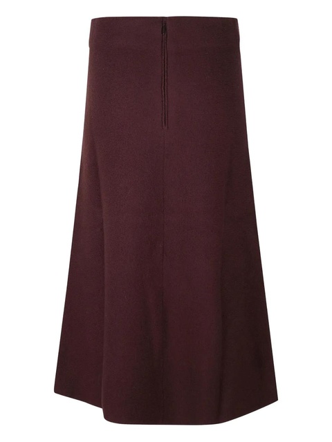 Jil Sander back-zip midi skirt - Red - zdjęcie produktu nr 2