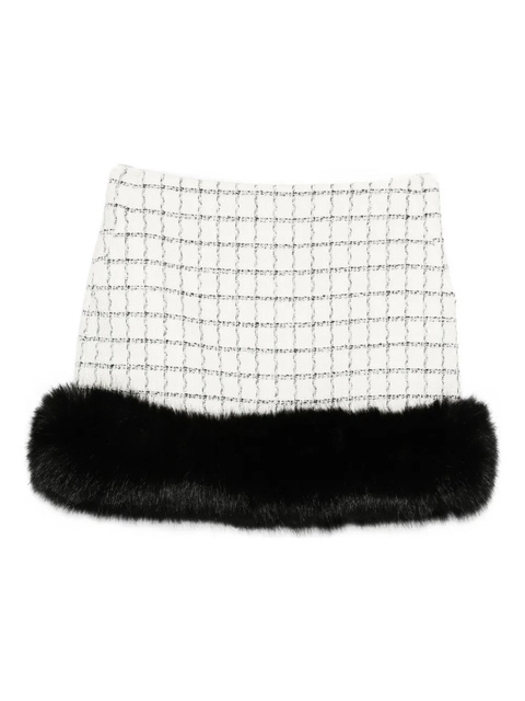 Self-Portrait trimmed mini skirt - Neutrals - zdjęcie produktu nr 1