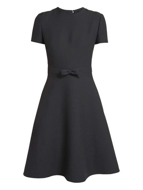 Valentino Garavani bow-embellished short-sleeved dress - Black - zdjęcie produktu nr 2