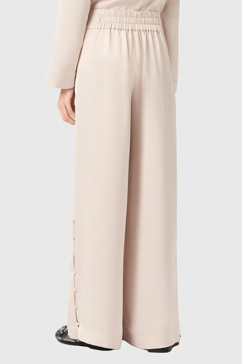 AllSaints spodnie LEANNE damskie kolor biały szerokie medium waist W015TD - zdjęcie produktu nr 2