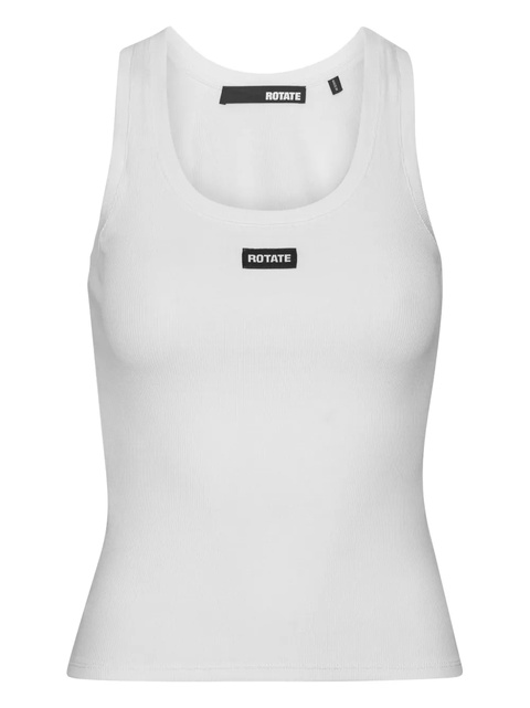 ROTATE BIRGER CHRISTENSEN ribbed scoop-neck tank top - White - zdjęcie produktu nr 1