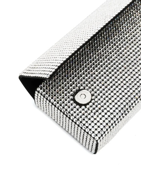 Amina Muaddi Paloma crystal-embellished clutch bag - Black - zdjęcie produktu nr 2