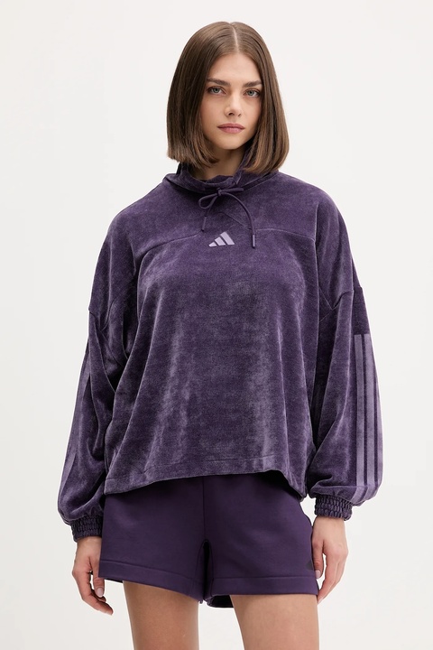 adidas bluza Tiro damska kolor fioletowy gładka JM1809 - zdjęcie produktu nr 1
