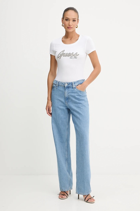 Guess t-shirt damski kolor biały W5YI16 J1314 - zdjęcie produktu nr 1