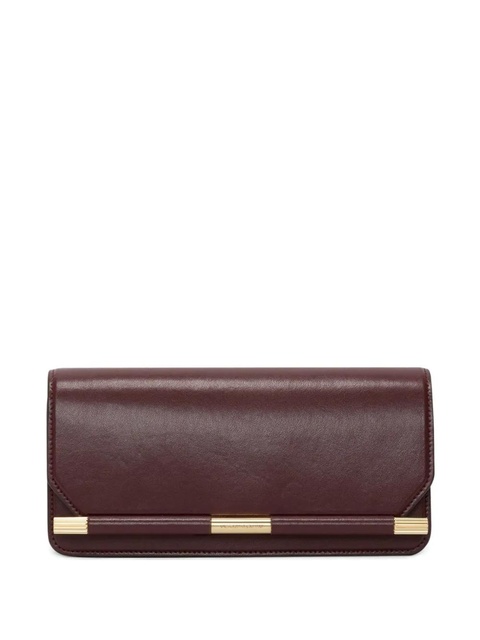 Victoria Beckham 202 leather bar-detail clutch bag - Red - zdjęcie produktu nr 1