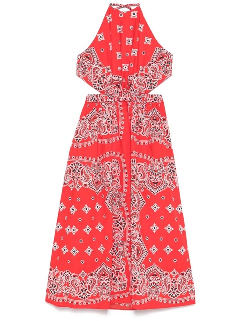 SANDRO Ajaccio midi dress - Red - zdjęcie produktu nr 1