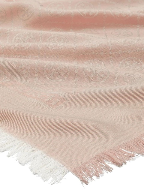 Tory Burch T-monogram jacquard scarf - Pink - zdjęcie produktu nr 2