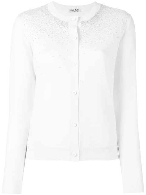 Miu Miu sequin stars cardigan - White - zdjęcie produktu nr 1