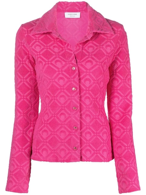 Marine Serre button-fastening jacquard top - Pink - zdjęcie produktu nr 1