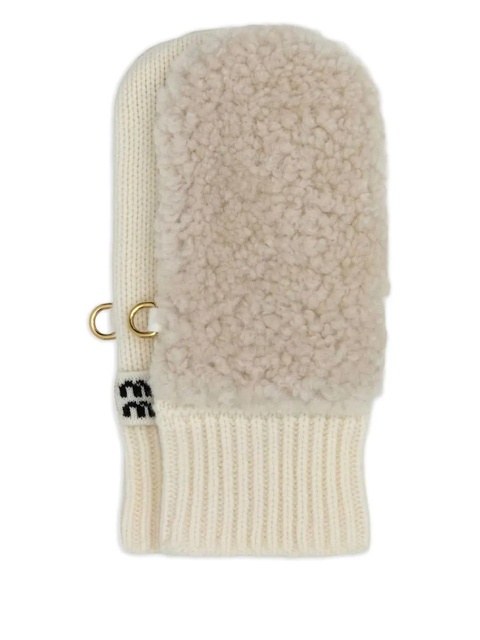 Miu Miu wool-blend gloves - White - zdjęcie produktu nr 1
