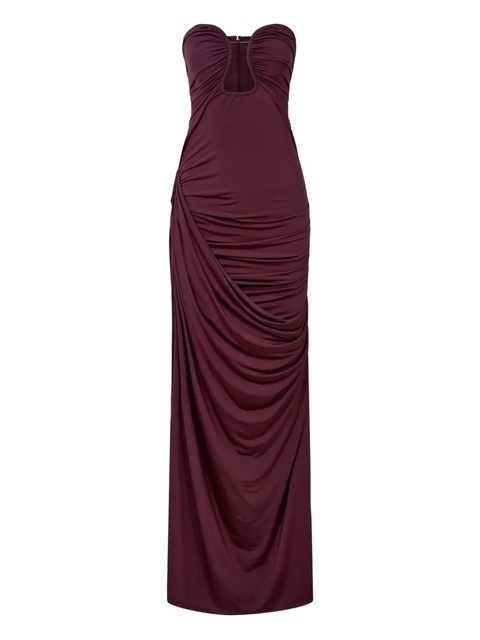 Paris Georgia draped maxi dress - Red - zdjęcie produktu nr 1