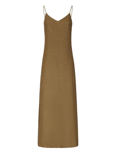 Max Mara Melfi V-neck slip maxi dress - Brown - zdjęcie produktu nr 2