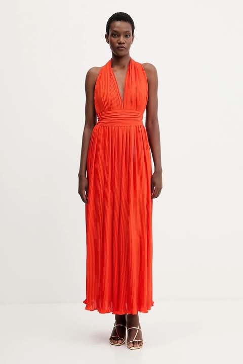 Bardot sukienka kolor pomarańczowy maxi rozkloszowana 60031DB - zdjęcie produktu nr 1