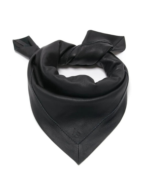 Victoria Beckham logo-debossed leather scarf - Black - zdjęcie produktu nr 2