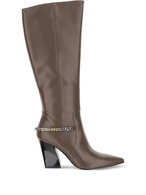 PINKO 90mm chain-embellished boots - Brown - zdjęcie produktu nr 1