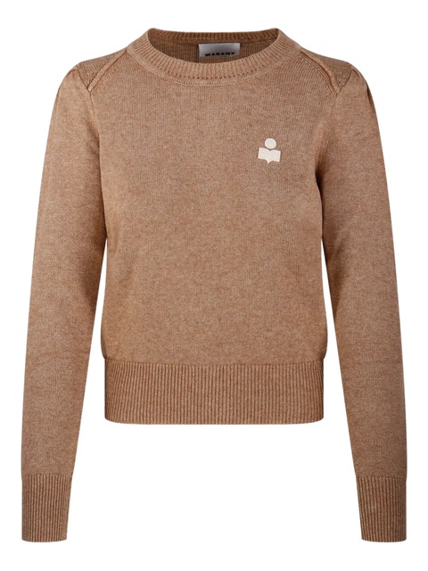 MARANT ÉTOILE crew-neck logo sweater - Brown - zdjęcie produktu nr 1