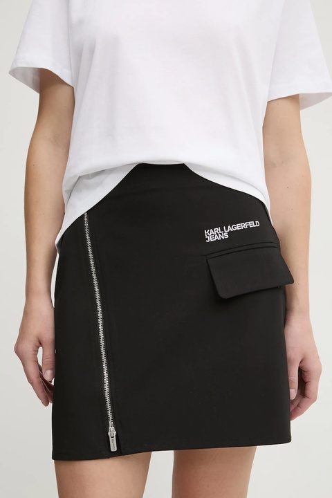 Karl Lagerfeld Jeans spódnica kolor czarny mini ołówkowa A1W12012 - zdjęcie produktu nr 1