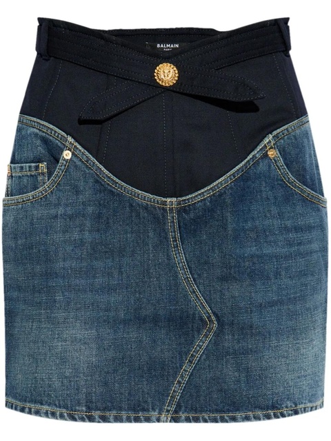 Balmain denim mini skirt - Blue - zdjęcie produktu nr 1