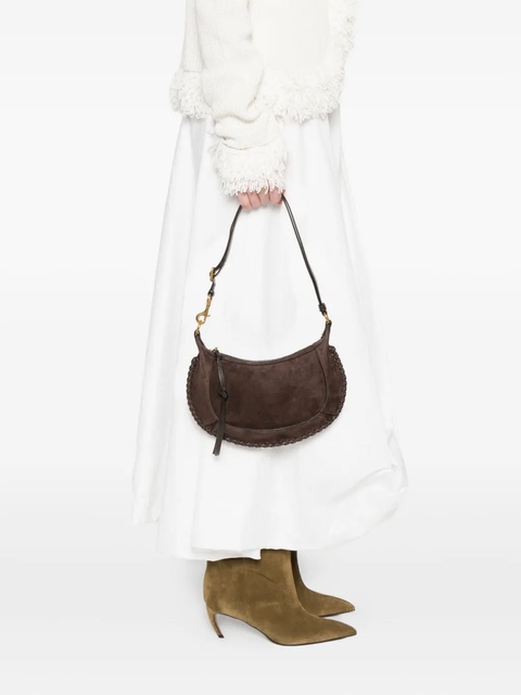 ISABEL MARANT Oskan topstitch suede shoulder bag - Brown - zdjęcie produktu nr 1