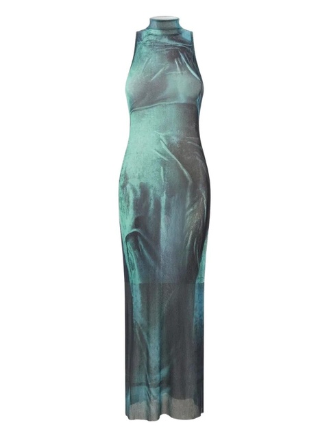 Jean Paul Gaultier Water high-neck dress - Indigo/vintageblue - zdjęcie produktu nr 1