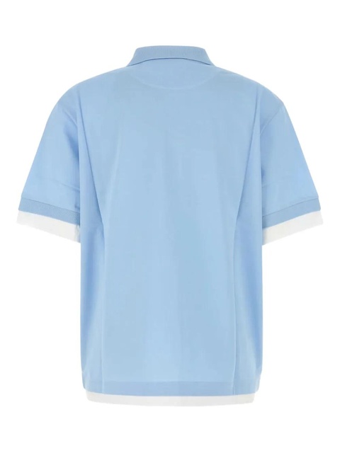 Prada piquet cotton polo shirt - Blue - zdjęcie produktu nr 1