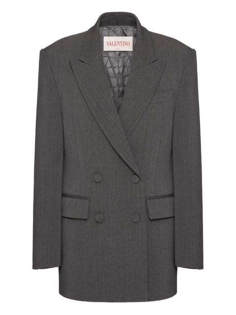 Valentino Garavani flap-pocket coat - Grey - zdjęcie produktu nr 1
