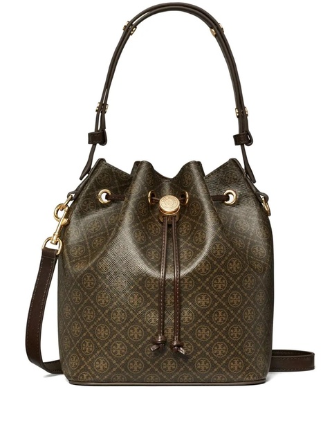 Tory Burch T Monogram bucket bag - Brown - zdjęcie produktu nr 1