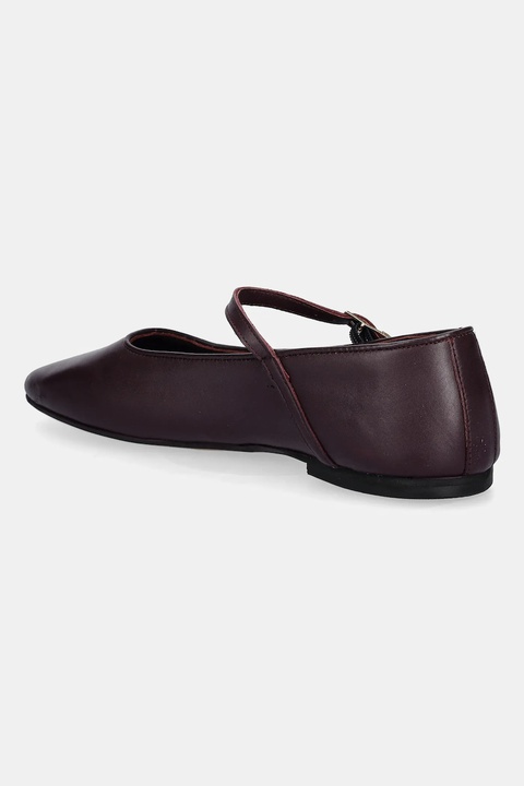Tommy Hilfiger baleriny skórzane SMOOTH LEATHER MARYJANE kolor bordowy FW0FW09152 - zdjęcie produktu nr 2