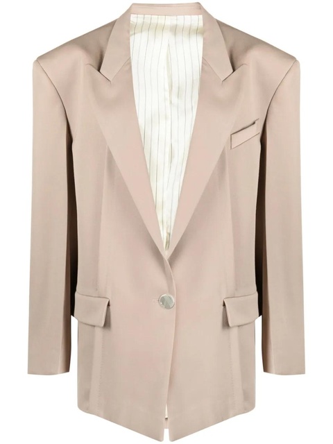 The Attico Glen oversized single-breasted blazer - Brown - zdjęcie produktu nr 1