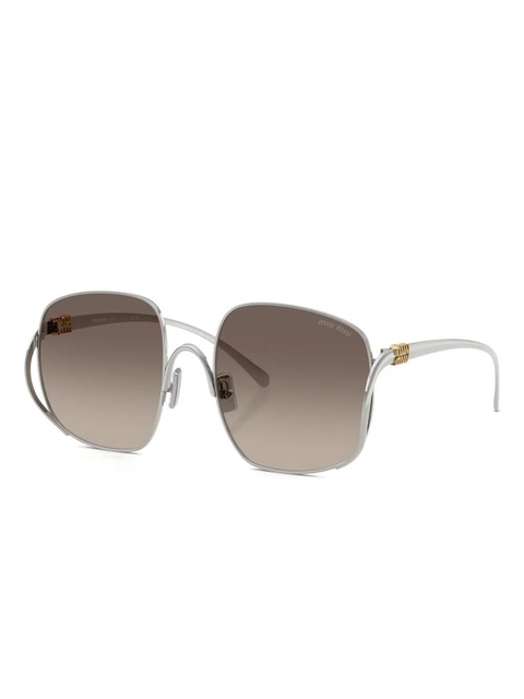 Miu Miu Eyewear square-frame sunglasses - Grey - zdjęcie produktu nr 2