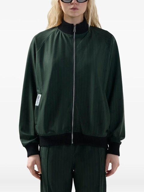 GCDS pinstripe logo-patch Jacket - Green - zdjęcie produktu nr 2