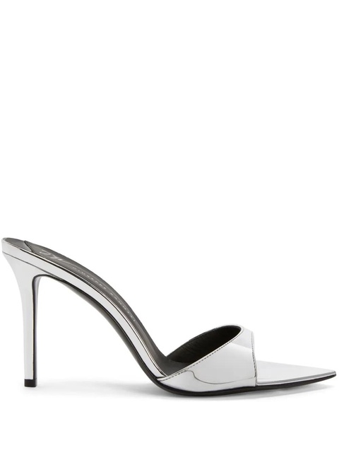 Giuseppe Zanotti 70mm Intriigo leather sandals - Silver - zdjęcie produktu nr 2