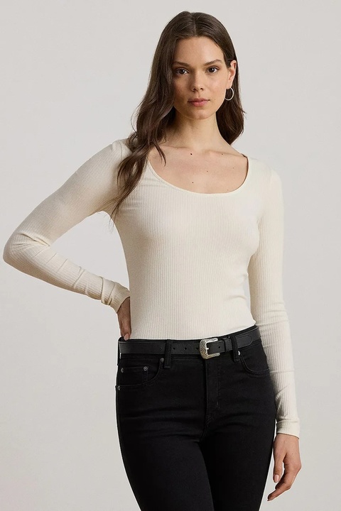 Lauren Ralph Lauren longsleeve kolor beżowy 200980145 - zdjęcie produktu nr 1