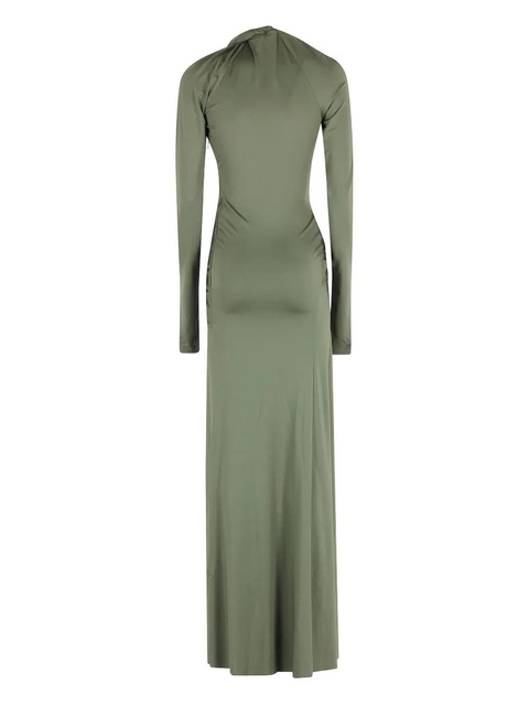 Victoria Beckham twisted long-sleeve gown dress - Green - zdjęcie produktu nr 1