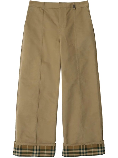 Burberry cotton trousers - Neutrals - zdjęcie produktu nr 1