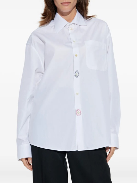 Marni embroidered-detail cotton shirt - White - zdjęcie produktu nr 1