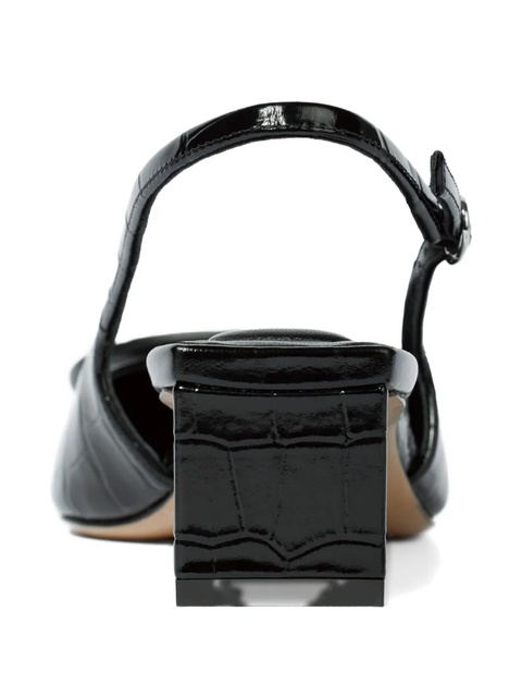 Jacquemus 40mm Duelo crocodile-effect pumps - Black - zdjęcie produktu nr 1