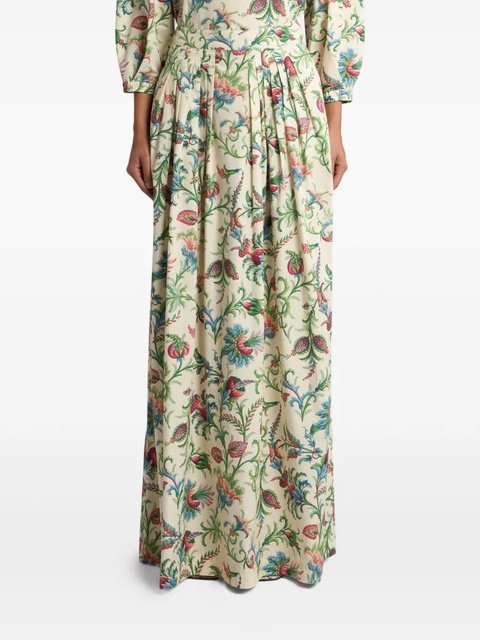 ETRO pleated floral-motif maxi skirt - Neutrals - zdjęcie produktu nr 2