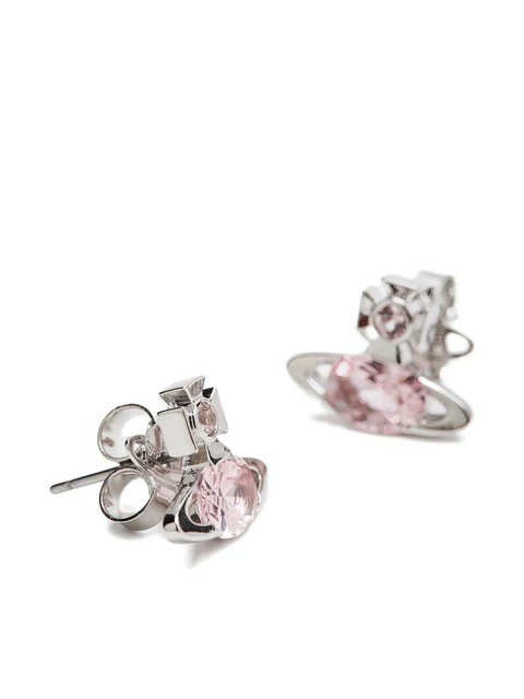 Vivienne Westwood pink-stone earrings - Silver - zdjęcie produktu nr 2