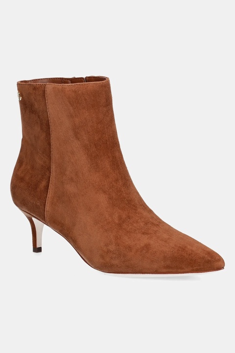 Lauren Ralph Lauren botki zamszowe Mckay Bt Hl damskie kolor brązowy na szpilce 802967779002 - zdjęcie produktu nr 1