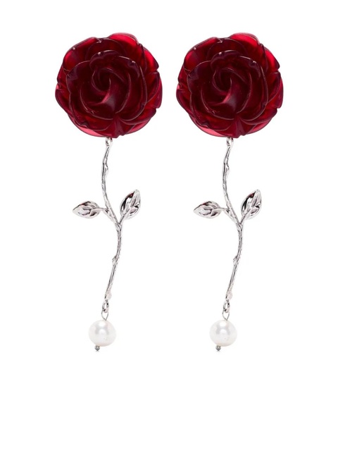 Magda Butrym rose-pearl earrings - Silver - zdjęcie produktu nr 1