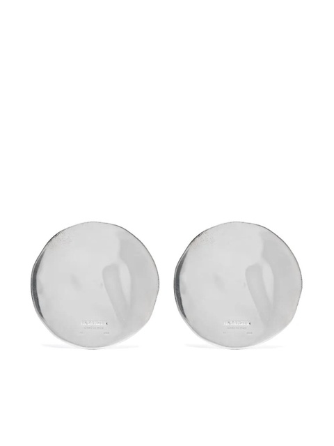 Jil Sander disc-detail earrings - Silver - zdjęcie produktu nr 1