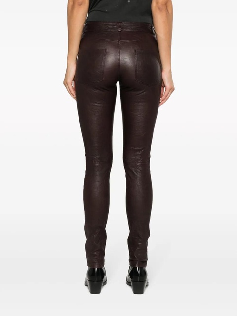 Zadig&Voltaire Phlame skinny leather trousers - Brown - zdjęcie produktu nr 2
