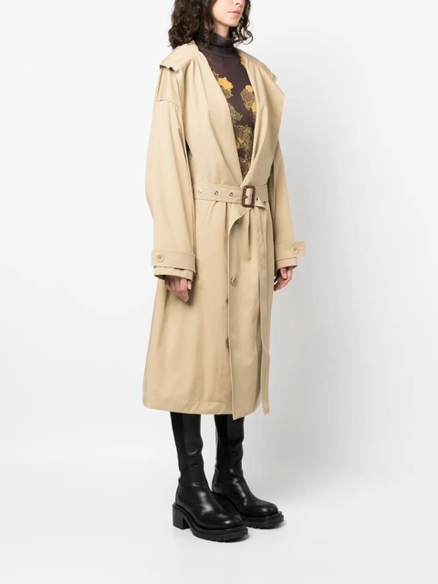 JW Anderson hooded double-breasted trench coat - Neutrals - zdjęcie produktu nr 2