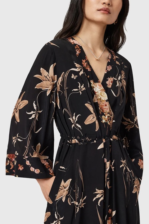 AllSaints sukienka DIANA kolor czarny maxi rozkloszowana W020DD - zdjęcie produktu nr 2