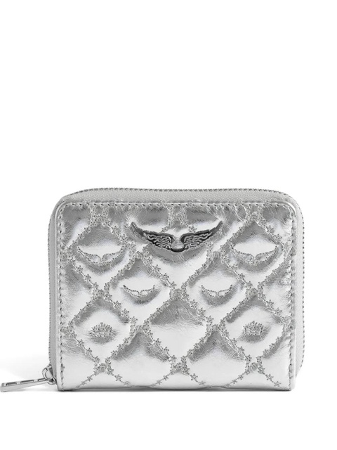 Zadig&Voltaire quilted leather zip wallet - Silver - zdjęcie produktu nr 1